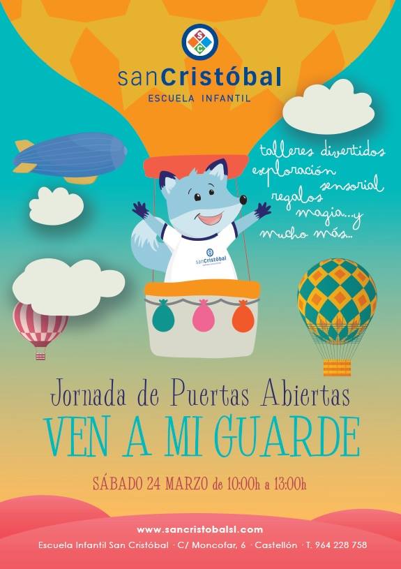 Arenoso resbalón Limpia la habitación Actividades infantiles en la Jornada de Puertas Abiertas de la Escuela  Infantil San Cristóbal | Castellón Kids