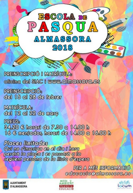 Escola de Pasqua 2018 Almassora