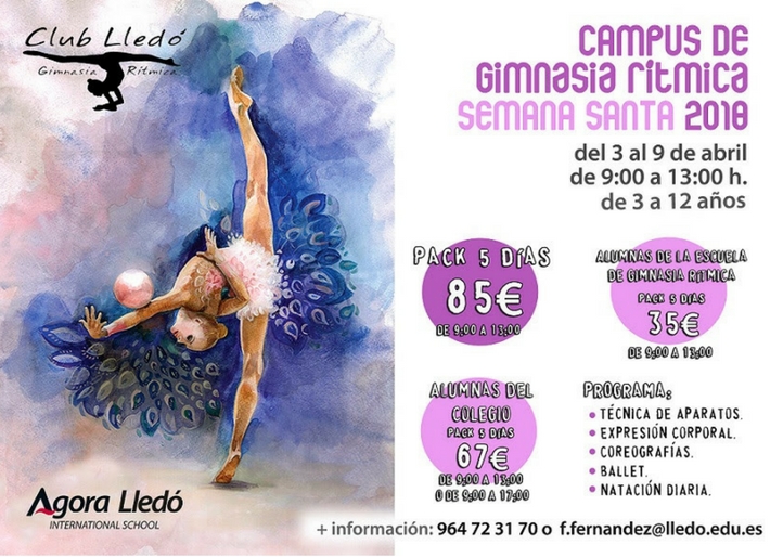 Escuela de Gimnasia Rítmica Semana Santa 2018. Colegio Lledó