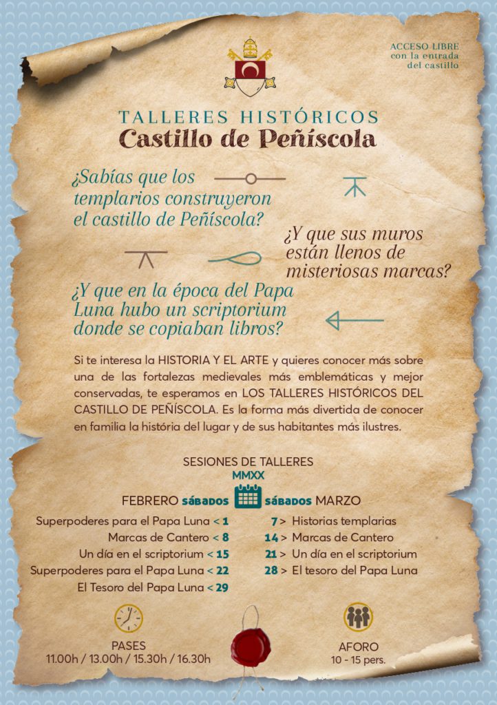 Talleres históricos Castillo de Peñiscola. Castellón Kids
