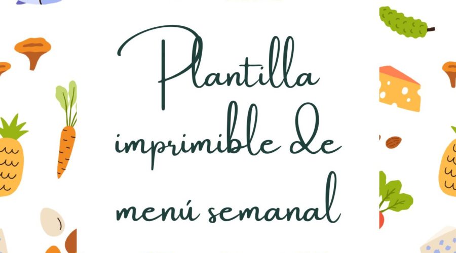 Plantilla de MENÚ SEMANAL para imprimir