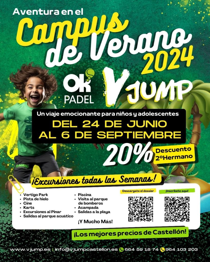 campus de verano 2024 Vjump Castellon _cartel