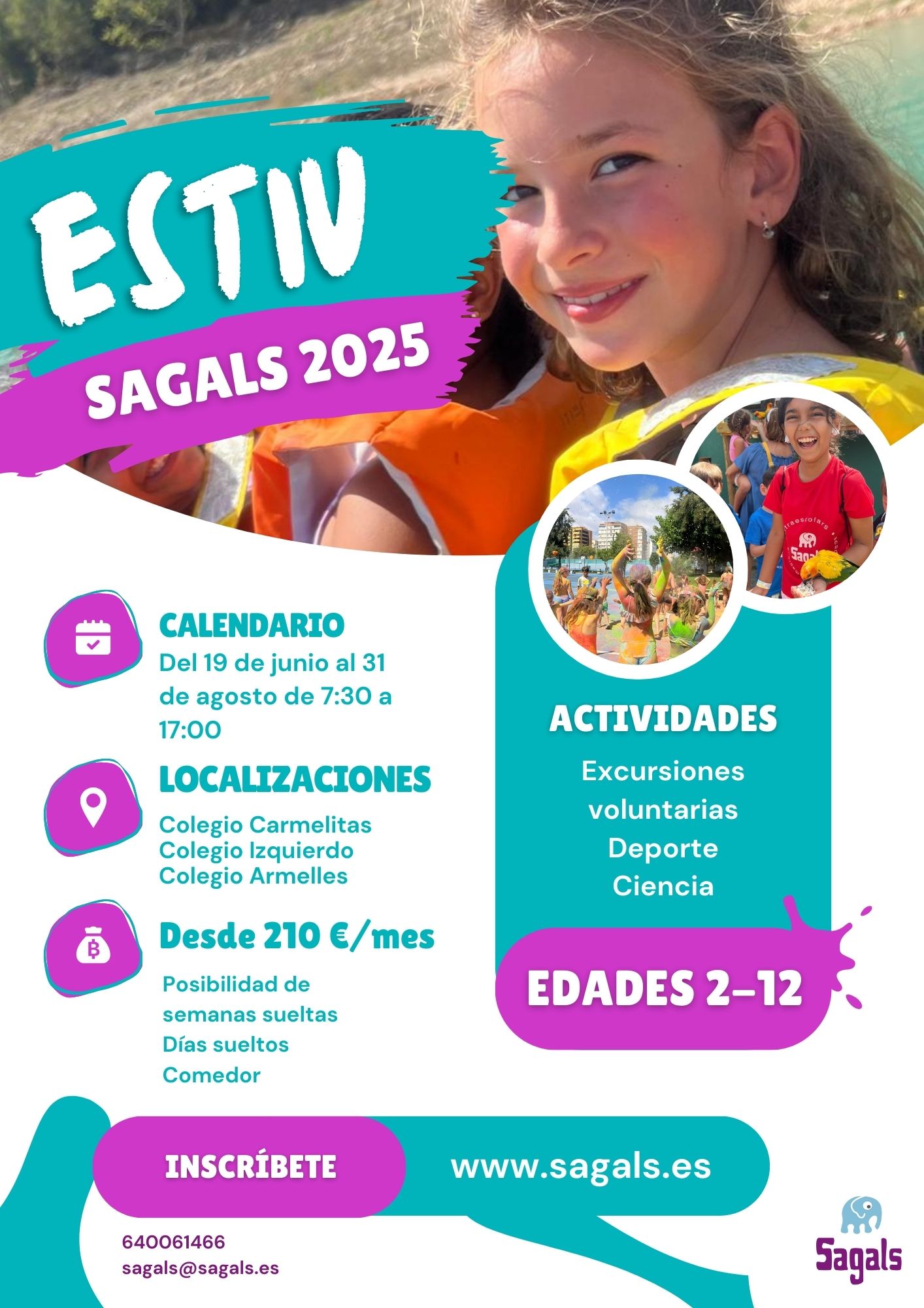 escuela de verano en castellon de sagals 2025_cartel