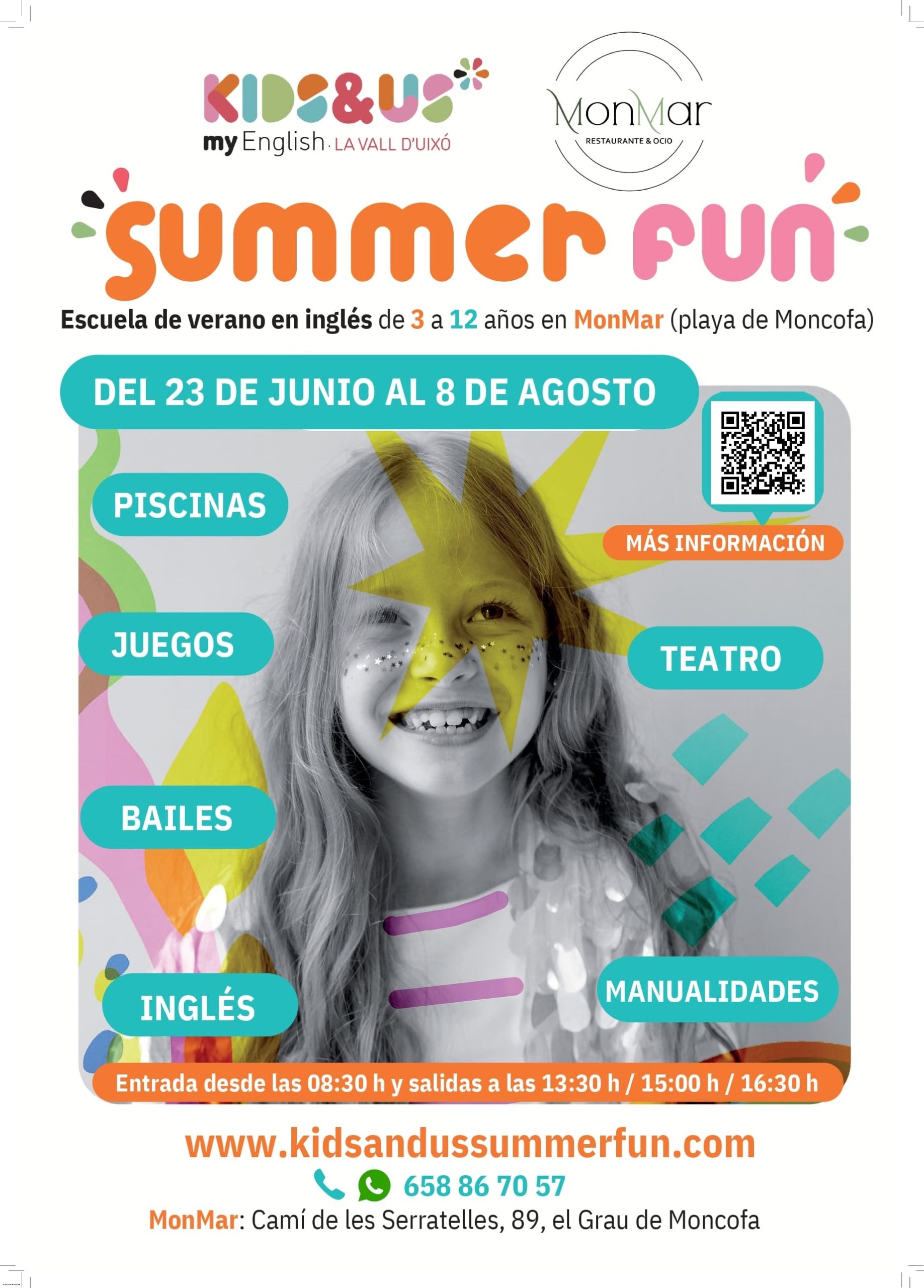 summer school kids us la vall d'uixo en monmar_cartel