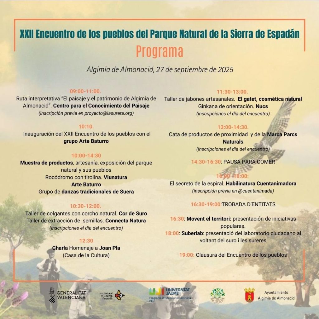 programa xxii encuentro de los pueblos del parque natural de la sierra de espadan