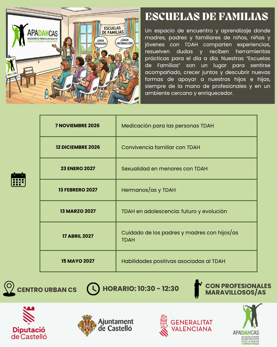escuela familias apadahcas 2026-2027